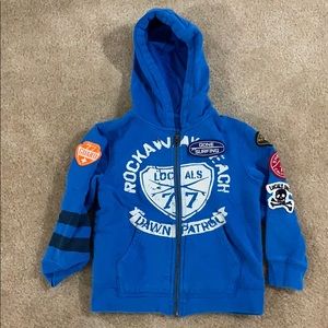 77 kids distressed hoodie